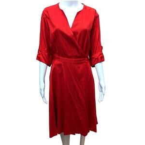 Milly Dress Silk Wrap Midi Cocktail Party Dinner Date Night Formal Wedding Guest
